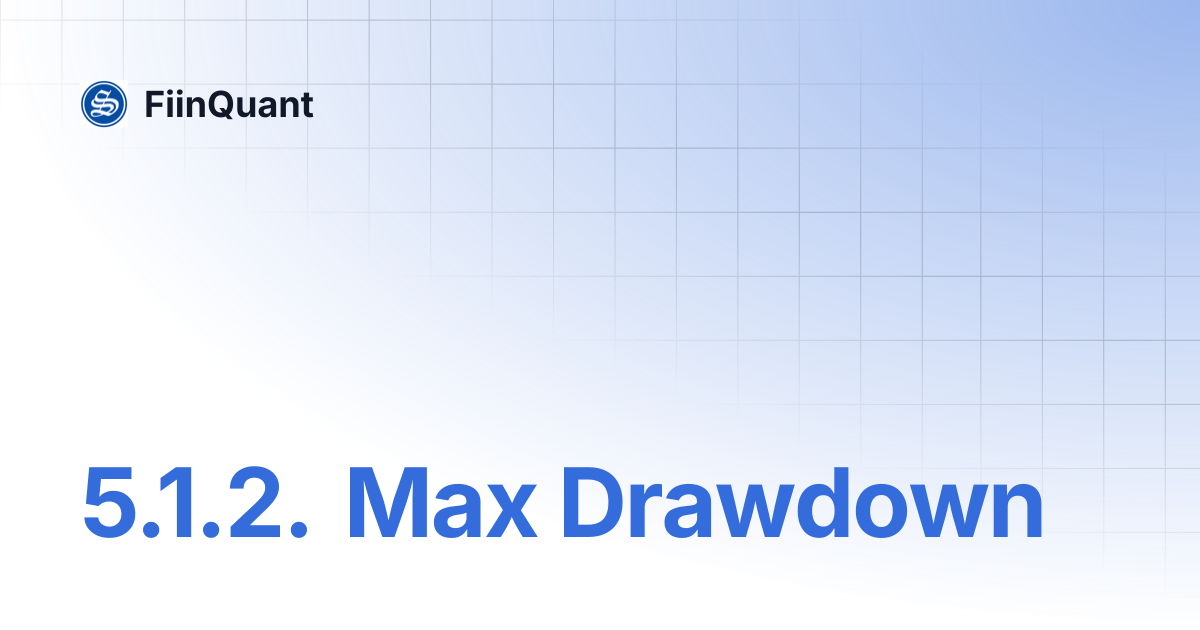 5.1.2. Max Drawdown | FiinQuant